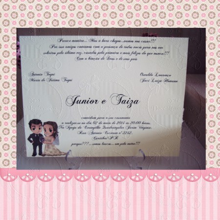 Parte interior confeccionado em Papel Vergê